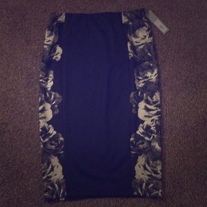 a floral skirt